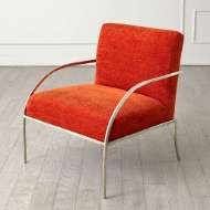 Picture of SWOOP CHAIR-ORANGE-NICKEL