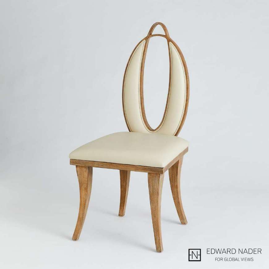 Picture of ADELAIDE CHAIR-BEIGE LEATHER