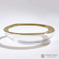 Picture of ORGANIC FORMED BOWL-GOLD RIM