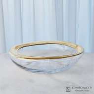 Picture of ORGANIC FORMED BOWL-GOLD RIM