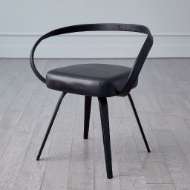 Picture of ALL LEATHER CHAIR-BLACK