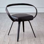 Picture of ALL LEATHER CHAIR-BLACK