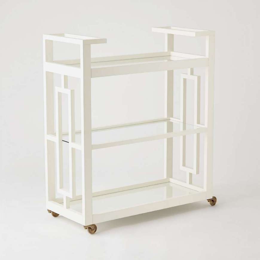 Picture of GRID BLOCK BAR CART-WHITE