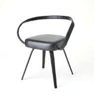 Picture of ALL LEATHER CHAIR-BLACK