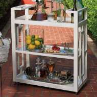 Picture of GRID BLOCK BAR CART-WHITE