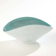 Picture of PINCHED CASED GLASS BOWL-AZURE