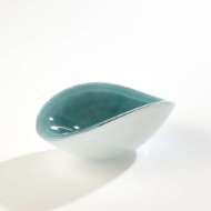 Picture of PINCHED CASED GLASS BOWL-AZURE