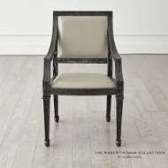 Picture of SEINE ARM CHAIR-BLACK W/GREY LEATHER