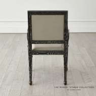 Picture of SEINE ARM CHAIR-BLACK W/GREY LEATHER