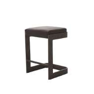 Picture of REGAN BARSTOOL W/BLACK LEATHER-GRAPHITE