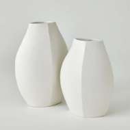 Picture of WEDGE VASES-WHITE