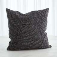 Picture of BEADED PALM LEAF PILLOW-INDIGO