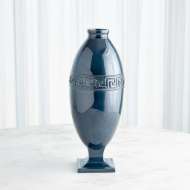 Picture of GREEK KEY VASE-AZURE