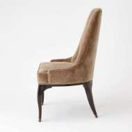 Picture of CHANNEL TUFTED DINING CHAIR-MUSHROOM & MUSLIN