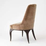 Picture of CHANNEL TUFTED DINING CHAIR-MUSHROOM & MUSLIN