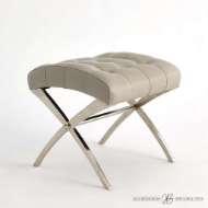 Picture of SCARLET STOOL-NICKEL W/GREY LEATHER