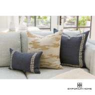 Picture of ICON LUMBAR PILLOW-GUNMETAL ON CREAM