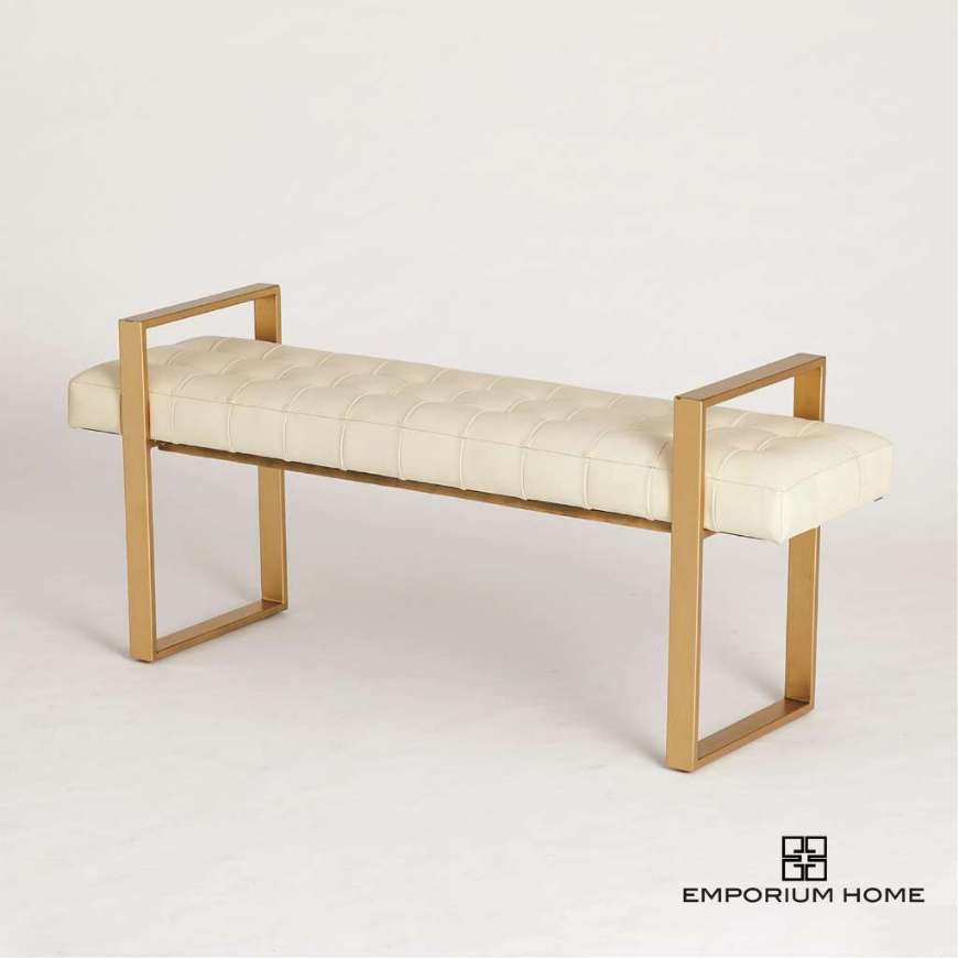 Picture of DAKOTA BENCH-MILK LEATHER