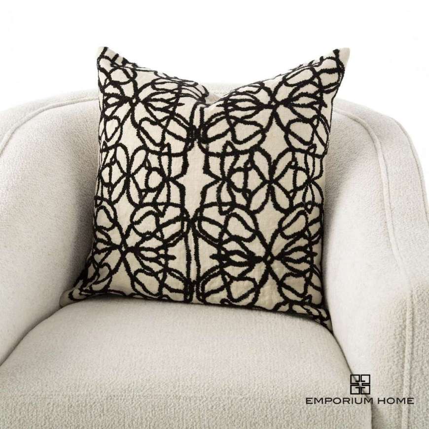 Picture of MOTH PILLOW-BLACK/BONE