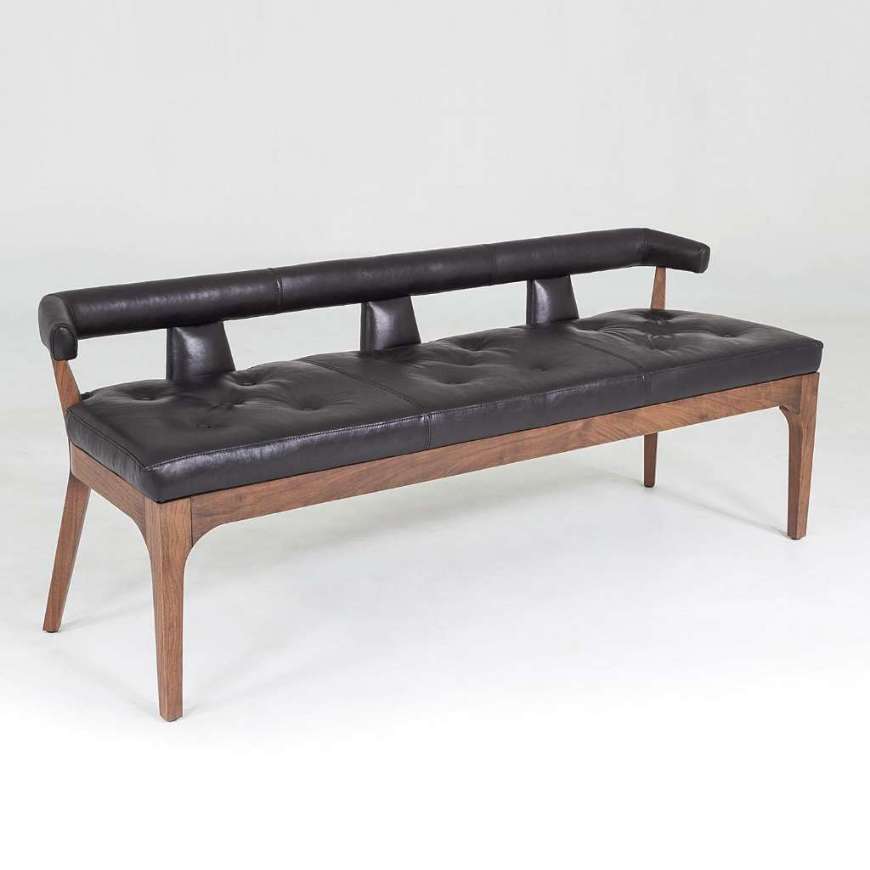 Picture of MODERNO BENCH-BLACK MARBLE LEATHER