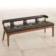 Picture of MODERNO BENCH-BLACK MARBLE LEATHER