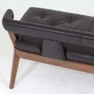 Picture of MODERNO BENCH-BLACK MARBLE LEATHER