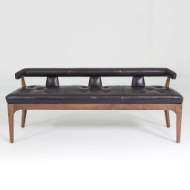 Picture of MODERNO BENCH-BLACK MARBLE LEATHER