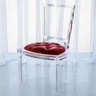 Picture of MARILYN ACRYLIC SIDE CHAIR-RED PEPPER