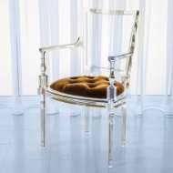 Picture of MARILYN ACRYLIC ARM CHAIR-BROWN SUGAR-GOLD