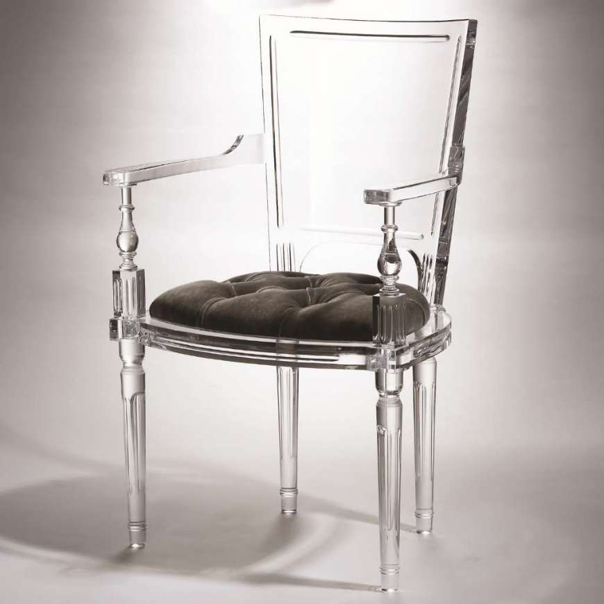 Picture of MARILYN ACRYLIC ARM CHAIR-PEWTER-GREY