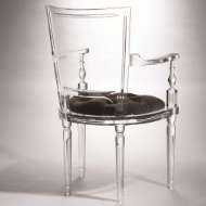 Picture of MARILYN ACRYLIC ARM CHAIR-PEWTER-GREY