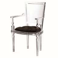 Picture of MARILYN ACRYLIC ARM CHAIR-BLACK