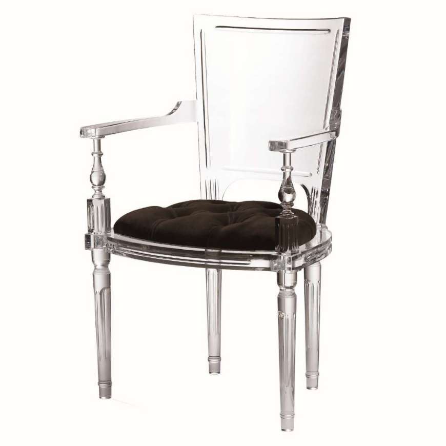 Picture of MARILYN ACRYLIC ARM CHAIR-BLACK