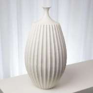 Picture of SAWTOOTH VASE COLLECTION-RUSTIC WHITE