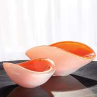 Picture of PINCHED CASED GLASS BOWL-ORANGE