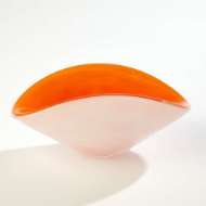 Picture of PINCHED CASED GLASS BOWL-ORANGE