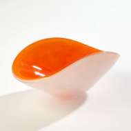 Picture of PINCHED CASED GLASS BOWL-ORANGE