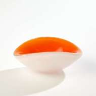 Picture of PINCHED CASED GLASS BOWL-ORANGE