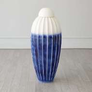 Picture of FLUTED JARS W/LID-COBALT