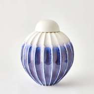 Picture of FLUTED JARS W/LID-COBALT