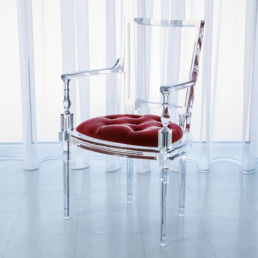 Picture of MARILYN ACRYLIC ARM CHAIR-RED PEPPER