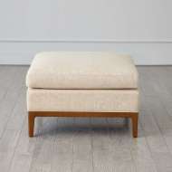 Picture of LAGUNA OTTOMAN-NATURAL WOOD-MUSLIN