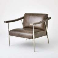 Picture of L. BROOKS LEATHER CHAIR-NICKEL