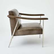 Picture of L. BROOKS LEATHER CHAIR-NICKEL