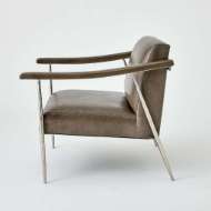 Picture of L. BROOKS LEATHER CHAIR-NICKEL