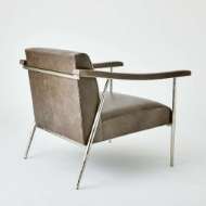 Picture of L. BROOKS LEATHER CHAIR-NICKEL