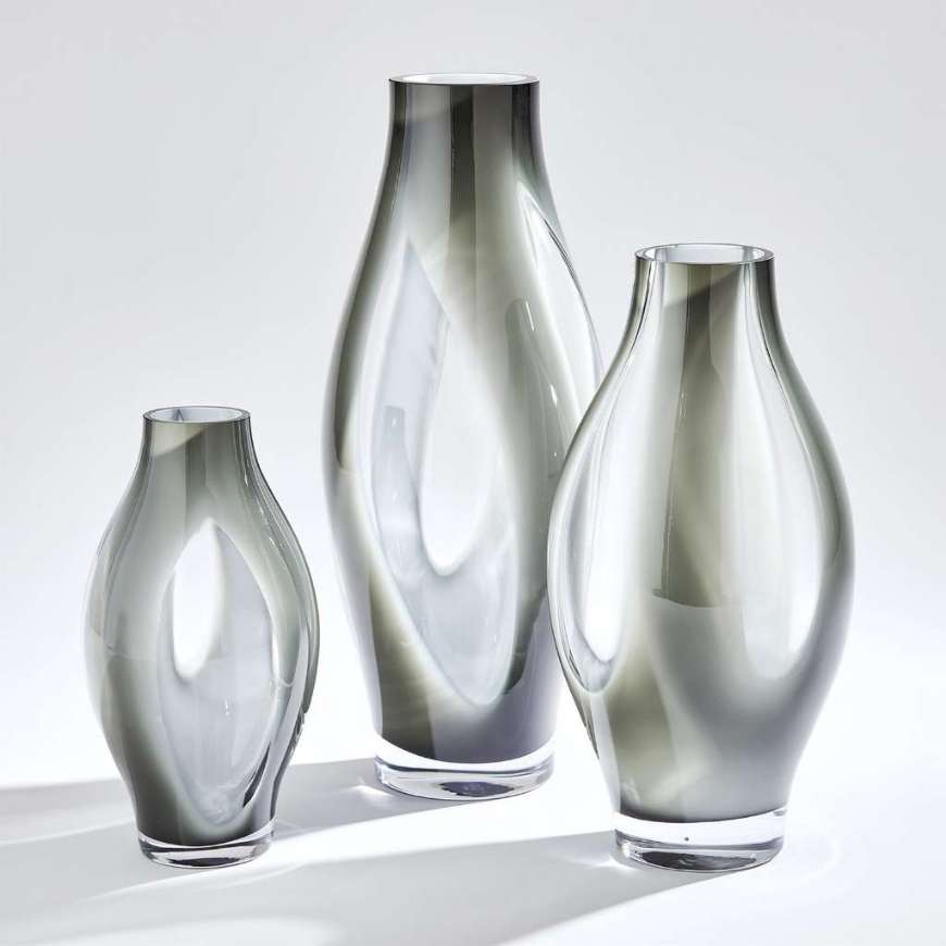 Picture of FLY THROUGH VASES-GREY