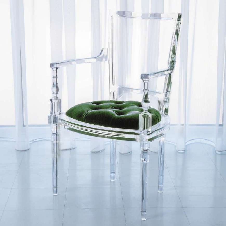 Picture of MARILYN ACRYLIC ARM CHAIR-EMERALD GREEN