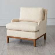 Picture of LAGUNA LOUNGE CHAIR-NATURAL WOOD-MUSLIN