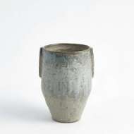 Picture of PINCH POT VASE-REACTIVE SEAFOAM